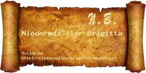 Niedermüller Brigitta névjegykártya